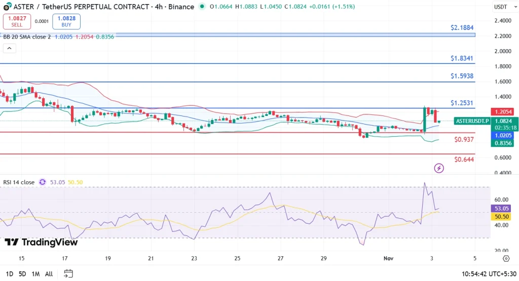 巨鲸买盘推动下，Aster价格突破1.07美元，有望冲击2美元关口吗？